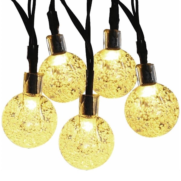 21ft 30 Led Solcelledrør Globe Krystalbold Strenglys