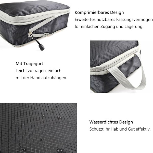 Kompressionsförpackningskuber Resväskeorganisatör Packningskub