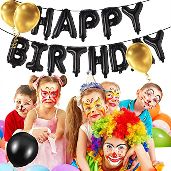 Tillykke med fødselsdagen Ballon Banner Party 16 tommer 3D aluminiumsfolie Bal