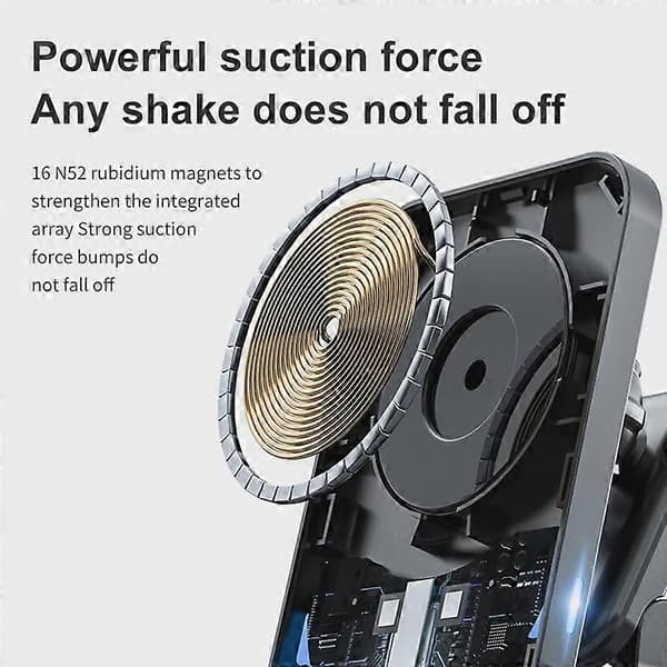 15W rask magnetisk trådløs billader luftventil telefonholder for iPhone 12 13 14 Pro Max