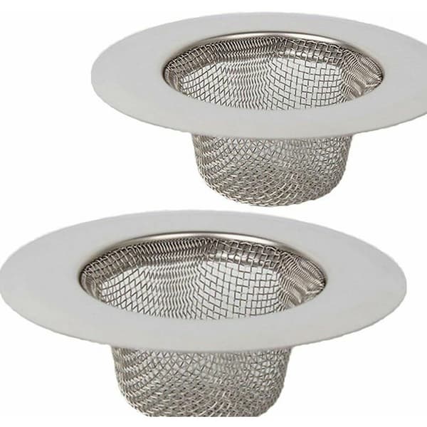 2-delt si i rustfrit stål, mini vaskesi, afløbsfilter i rustfrit stål, filterskærm, filter til bruser, badekar eller