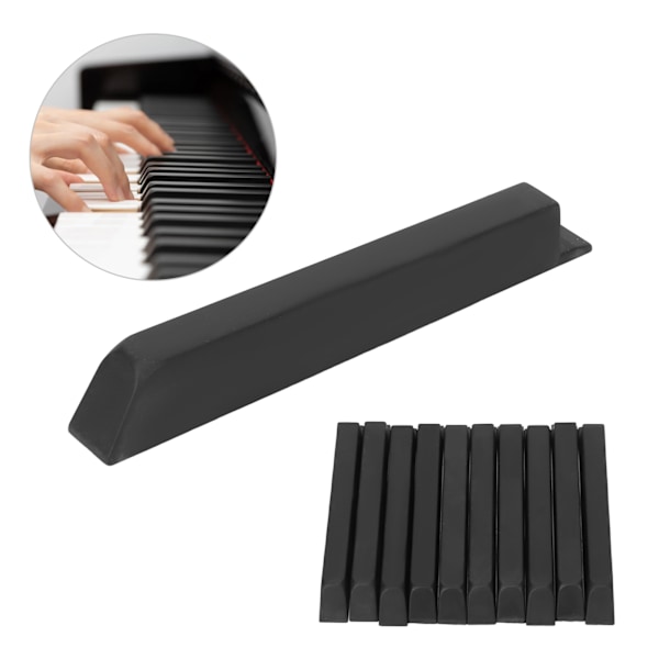 10 stk Pianoblack ABS-tast 10cm Matt Instrument Tilbehørsett for Utskifting