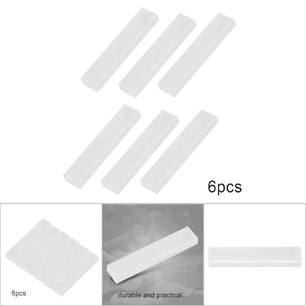Uudet naudanluusta valmistetut kitaran mutterit osat tarvikkeet 52x6x10mm (6 kpl)