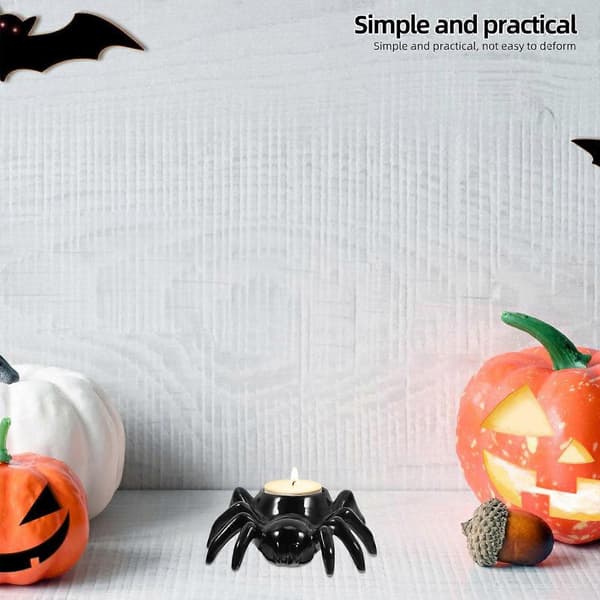 Halloween Keramisk Edderkop Lysestage til Boligindretning