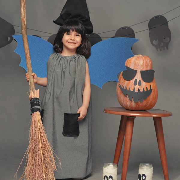 Halloween fest barn dekorasjon flaggermus vinger HalloweenEVA leketøy d
