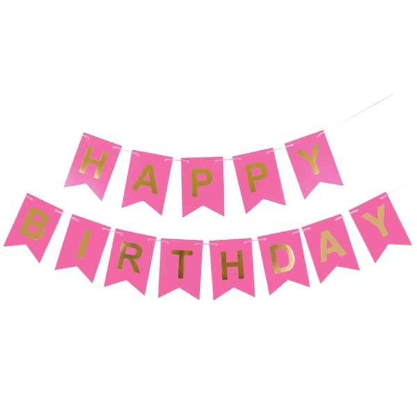 Hyvää syntymäpäivää -banneri ja kiiltävä Happy Birthday -banneri syntymäpäivä