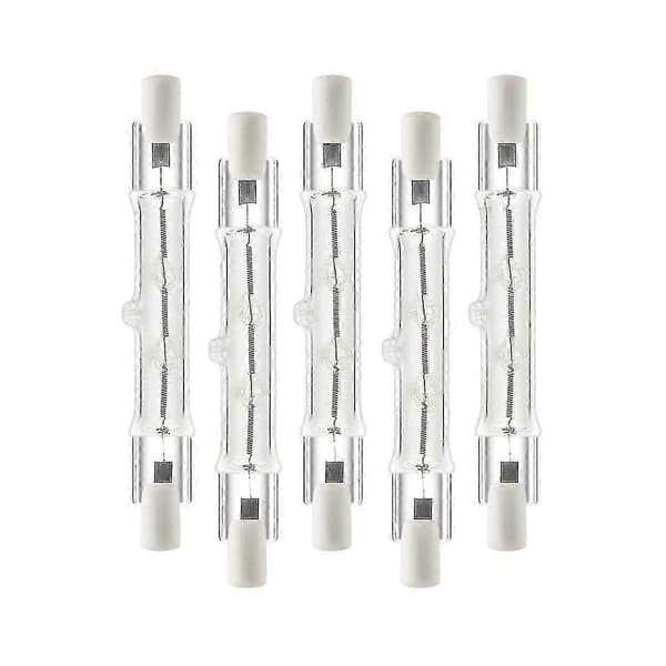 R7s 118mm Halogen Lineær Pære - 5-pak, 300w, 230v Dæmpbar Til Byggearbejde