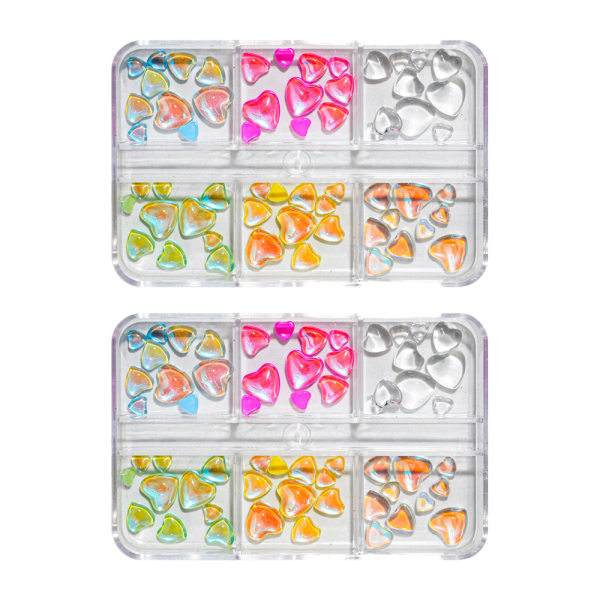 3D Candy Color Glass Beads Nail Art Tilbehør Havfrue Krystal