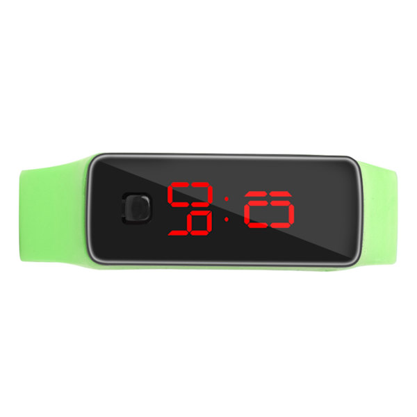 LED-klocka Sport Silikon Armband Digital 12-timmars Urtavla Elektronisk Display Armbandsur Klocka