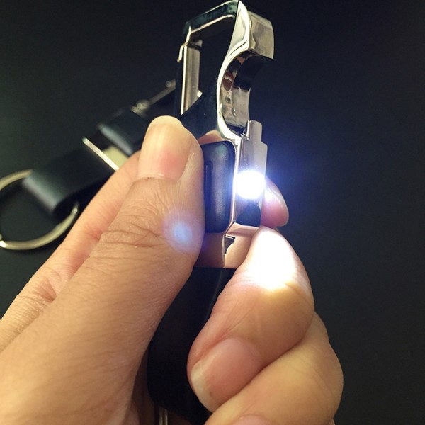Nøkkelring for menn, nøkkelring med LED-lys