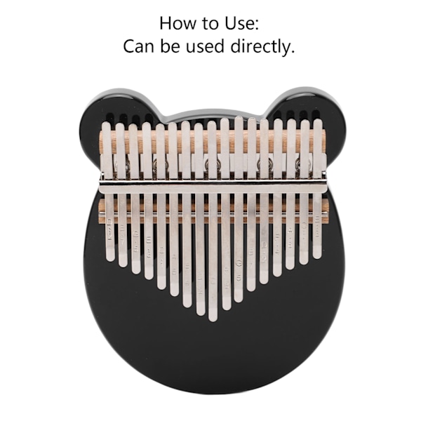 Tum Piano 17 Tangenter C Ton Kalimba Akryl Bärbart Finger Spelinstrument Set Kit