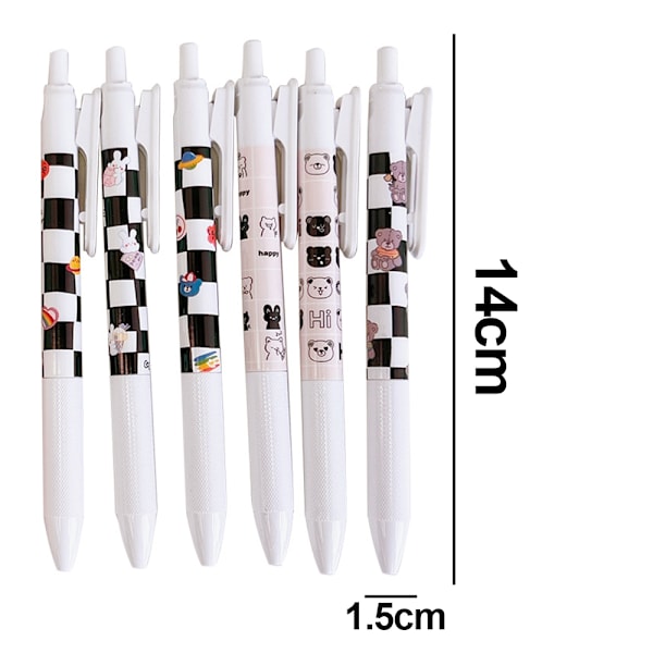 Kuglepen, studenter signatur pen gel pen, assorterede farver, 0,5 mm