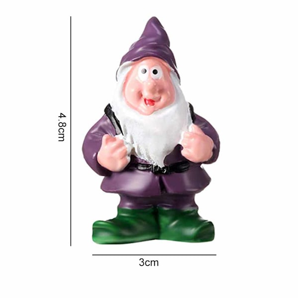 7 stk. Nisseharpiksstatuer Have Mini Dværgstatuer til Spisning