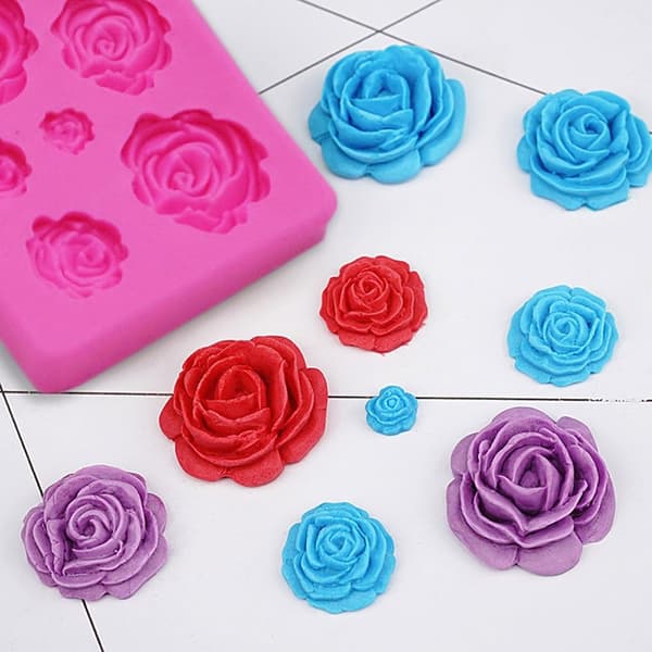 3D Silikon Bakeform for Kake Fondant Dekorering (Blomst)