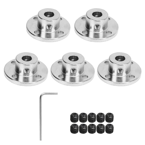 8mm ID C45 Steel Flange Coupling, 5 Pcs - Transmission Model Coupling Accessories db