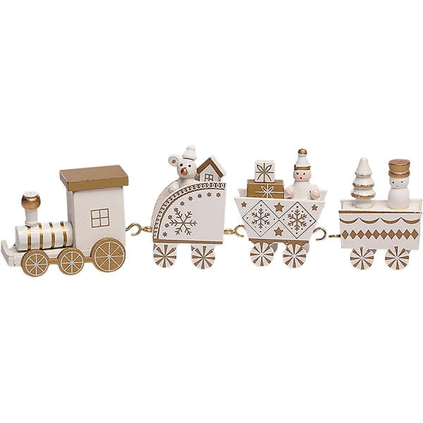 Miniatyrtog i tre for juledekorasjon, julegave til barn