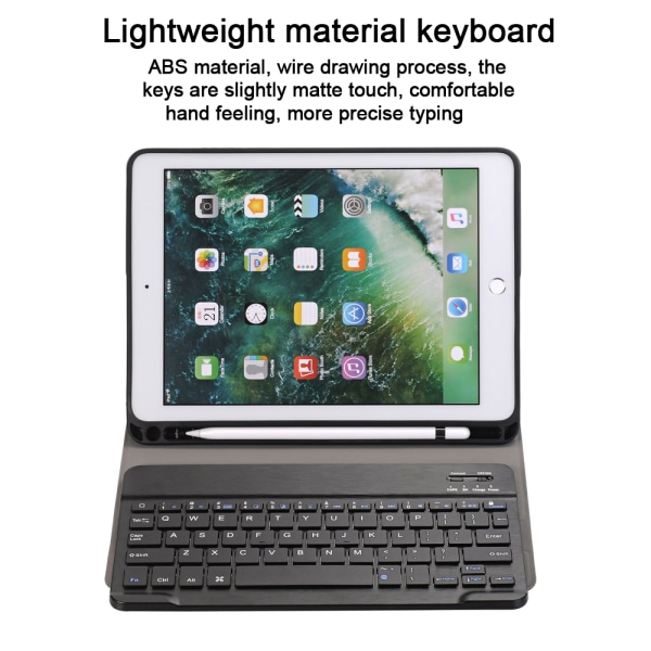 iPad- case, med normalt tangentbord utan bakgrundsbelysning,