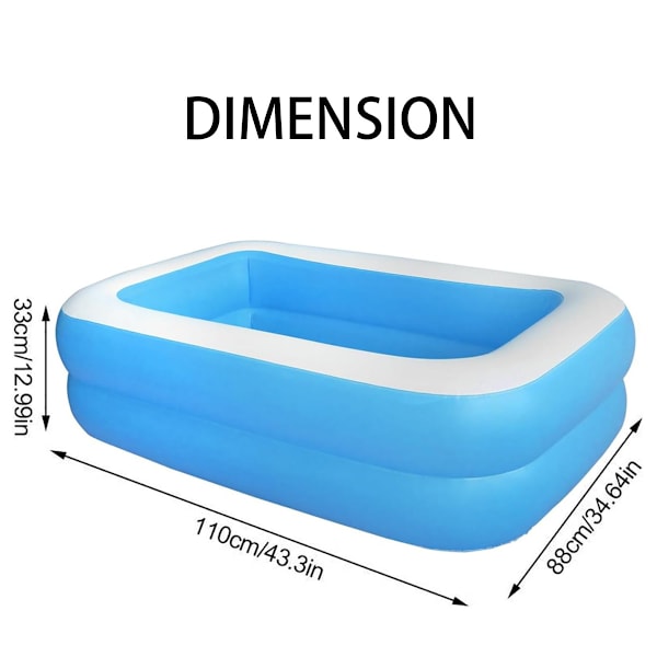 Oppustelig Padlepool, Svømmebassin, Oppustelig Bassin, Padlepool, Oppustelig Børnepool, Babypool, Bærbar Badekar, Børne