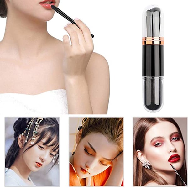 4 i 1 Retractable Makeup Brush Set for Travel Blush Bronzer Contouring Blending Buffing Eye Shadow Blush Portable Makeup Brushes