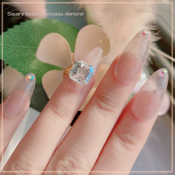24 STK Nail Art Rhinestones, Nail Diamonds 3D Glass Crystal Nail