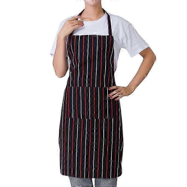 Herr Dam Matlagning Kök Restaurang Catering Kock Justerbart Förkläde yyds Red and White Striped