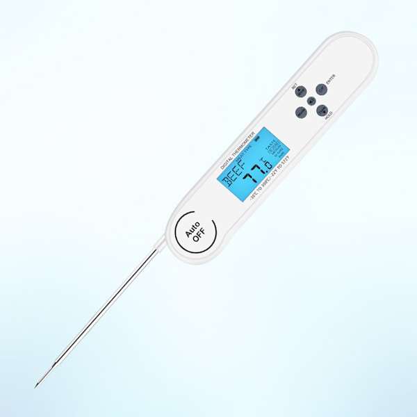 Øyeblikkelig avlesning kjøtttermometer for matlaging, vanntett digital