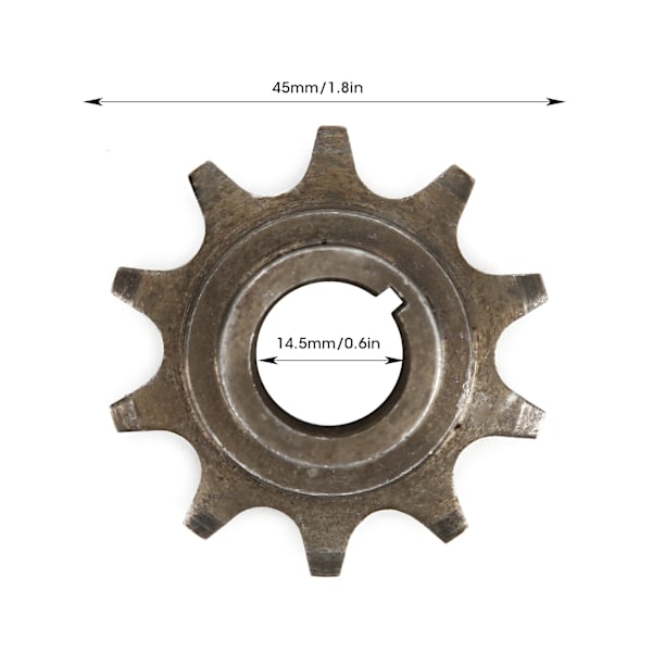 Foran tannhjul 10T Jernlegering for 48cc 80cc 2-takts motorisert sykkel 415 kjede