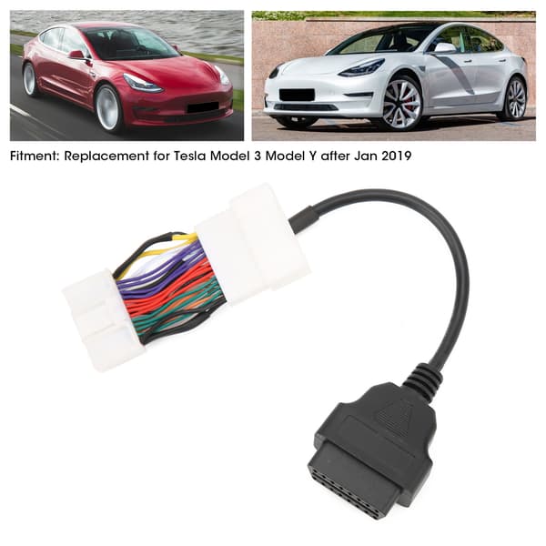 26-polet OBD2 Diagnostisk Kabel Stikforbindelse Kabelstrømsæt Udskiftning til Tesla Model 3 Model Y Efter Jan 2019