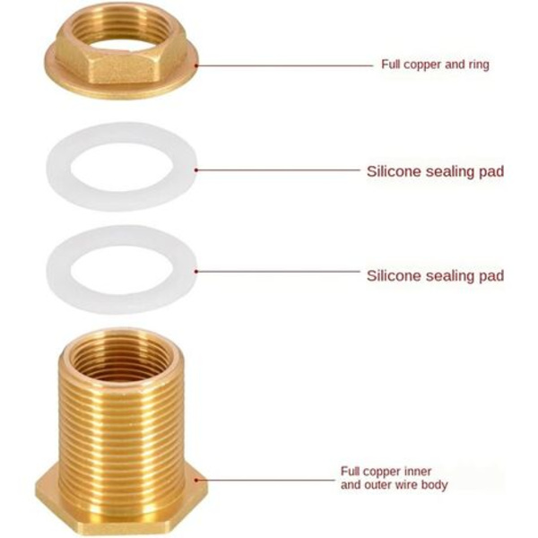 2 st DN20 3/4 mässing vatten tank vatten slang koppling adapter