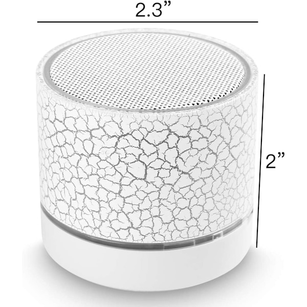 Kannettava langaton mini Bluetooth-kaiutin, AI Super Bass Stereo ladattava kaiutin LED-valoilla