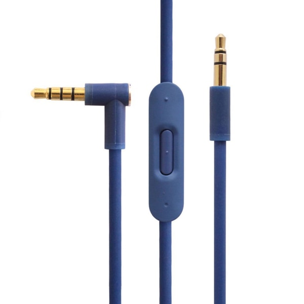 3,5 mm ersättningskabel för ljudkabel för hörlurar Blå