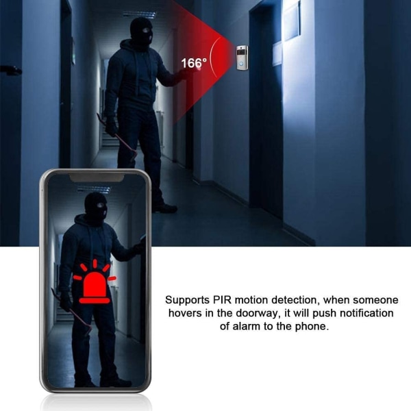 Videodörrklocka - Smart WiFi Intercom Trådlös med HD-video