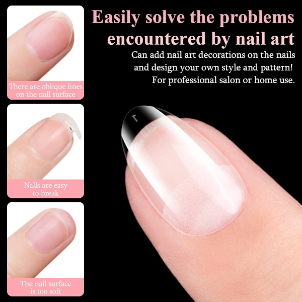 Mandelformede korte negletips, fulddækkende negletips, forformede semi-matte tips negle gelé negletips - 360 stk. 12-størrelser, 4 ark neglelim