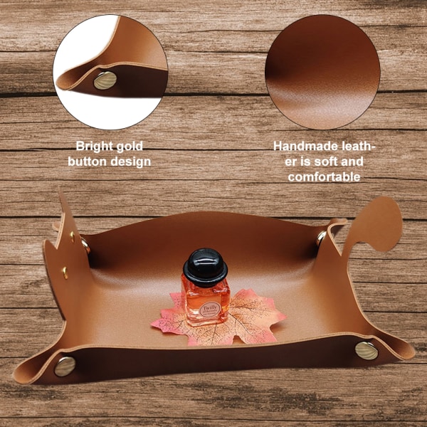 Skinn Valet-brett Catchall: Nattbord Skrivebord Kommode