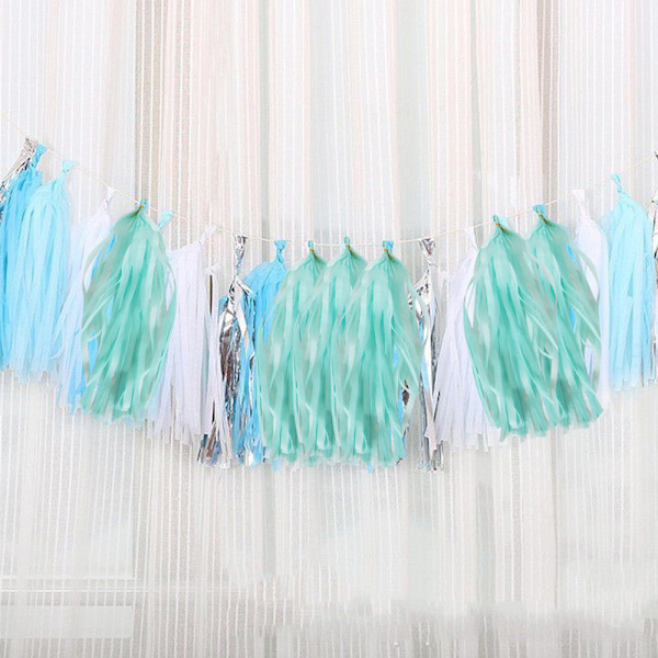 10Bag Paper Tassels Garland Banner - Tissue Paper Tassels for
