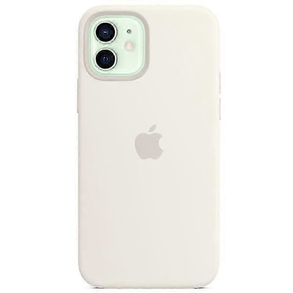 iPhone 12/12 Pro Case with MagSafe - 1:1 Scale Silicone Case, Induction Popover, Slim, Shockproof Protective Case White White White