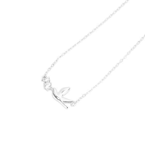 Silver Dove Hänge Halsband Vacker Elegant Justerbar Söta Duva Fågel Hänge Halsband för Kvinnor Platina