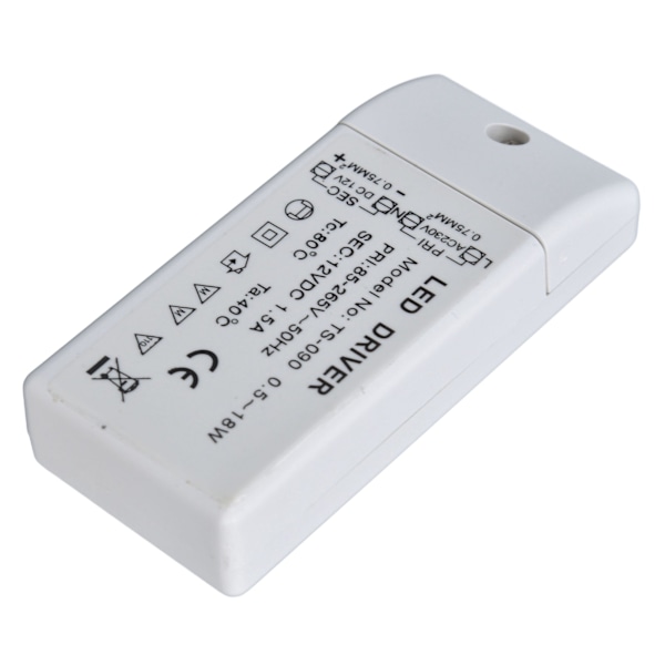 LED-transformator 18W 12VDC 1,5A konstantströms-LED-drivrutin för skåpsbelysning DIY-lampa AC 85-265V