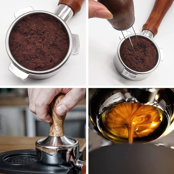 Espresso-kaffebrygger, høyt rangert espressokaffe med trehåndtak