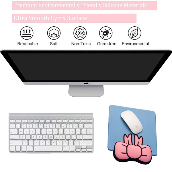 Musmatta med handledsstöd, smärtlindrande ergonomisk musmatta,
