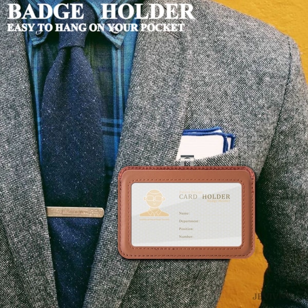 Kortholder/Badge Holder/Bærbar tegnebog med metalclips,