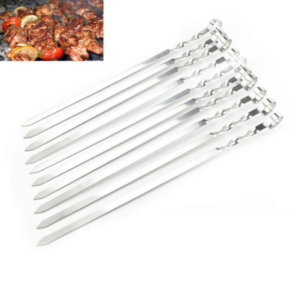Grillspyd, Grill Kabob Spid 37 cm Rustfrit Stål Lange Spid