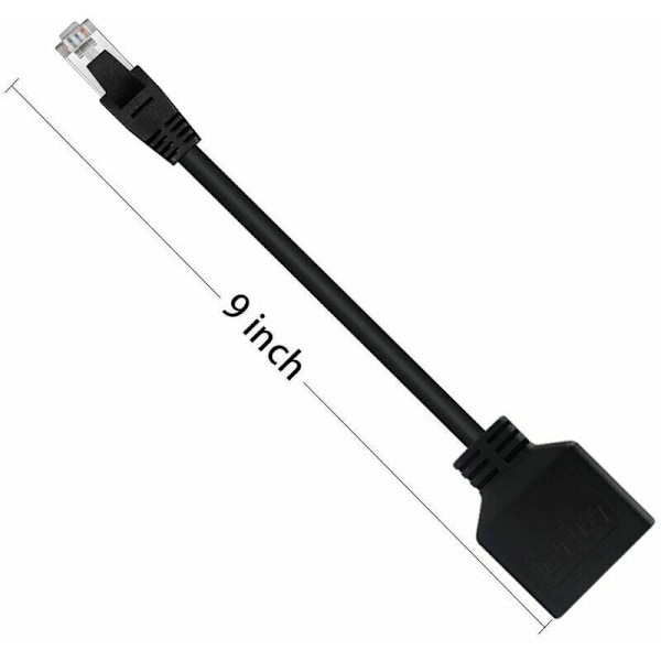 RJ45 Ethernet-kaapeli 2 kpl Verkkoadapteri Ethernet-jakaja-adapteri Ethernet-jatkojohto Kaksinkertainen verkkokaapeli Cat5 Cat5e Cat6 Cat7 LAN-adapteriin