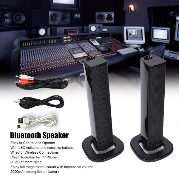 BS-36 Bluetooth-högtalare 20W TV-soundbar Separerbar Multifunktionell subwoofer Bluetooth-högtalare