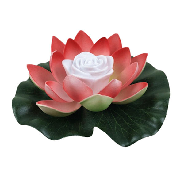 Kunstig flydende lotus natlys LED lotuslampe energibesparende lys til have pool dam springvand dekoration