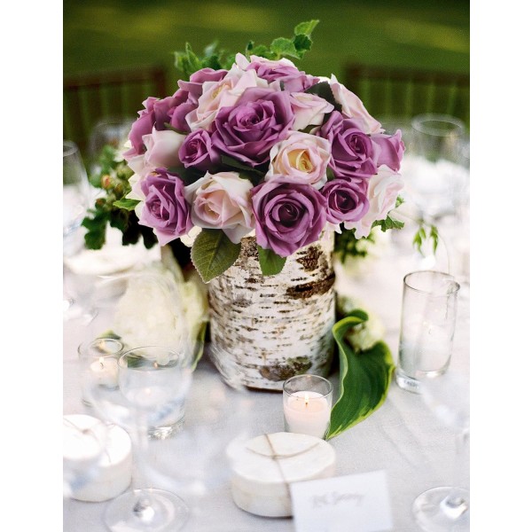 Kunstige blomster Rosebukett Falske blomster Silke Plast