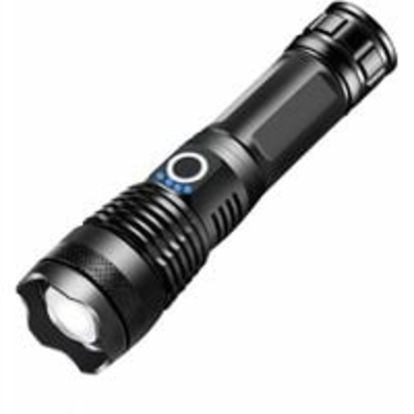 USB Rechargeable LED Flashlight Ultra Powerful 3000 Lumens CREE XHP50 Torch, 5 Modes IP65 Waterproof Military Zoomable for Camping Hiking