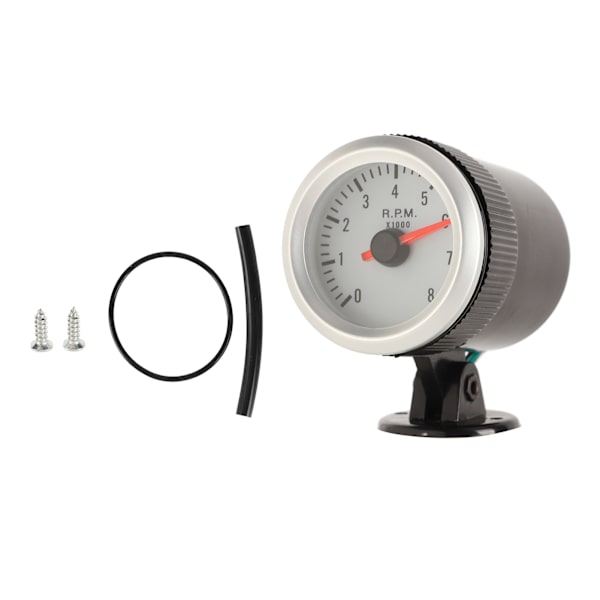 2 tuuman 52 mm LED-kierroslukumittari punaisella osoittimella ja valkoisella taustavalaistuksella 1, 4, 6 ja 8 sylinterisille bensiiniautoille