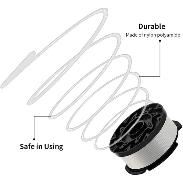 Bobine compatible avec Black+Decker AF-100, 30 pieds/0,065 pouce
