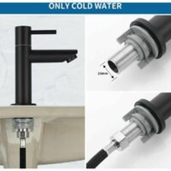 Bassin Hane Koldt Vands Hane Sort Bassin Hane med Udskiftelig Aerator Hane